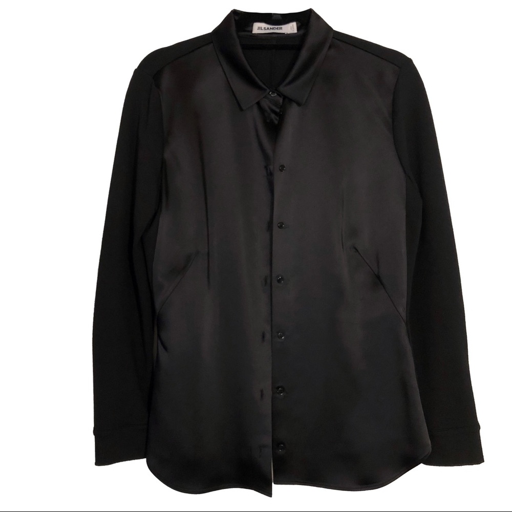 Jil Sander Black Button Down